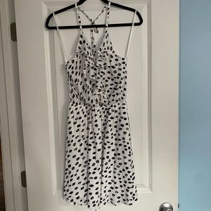 NWT BCBGeneration White and Black Leopard Print Mini Dress